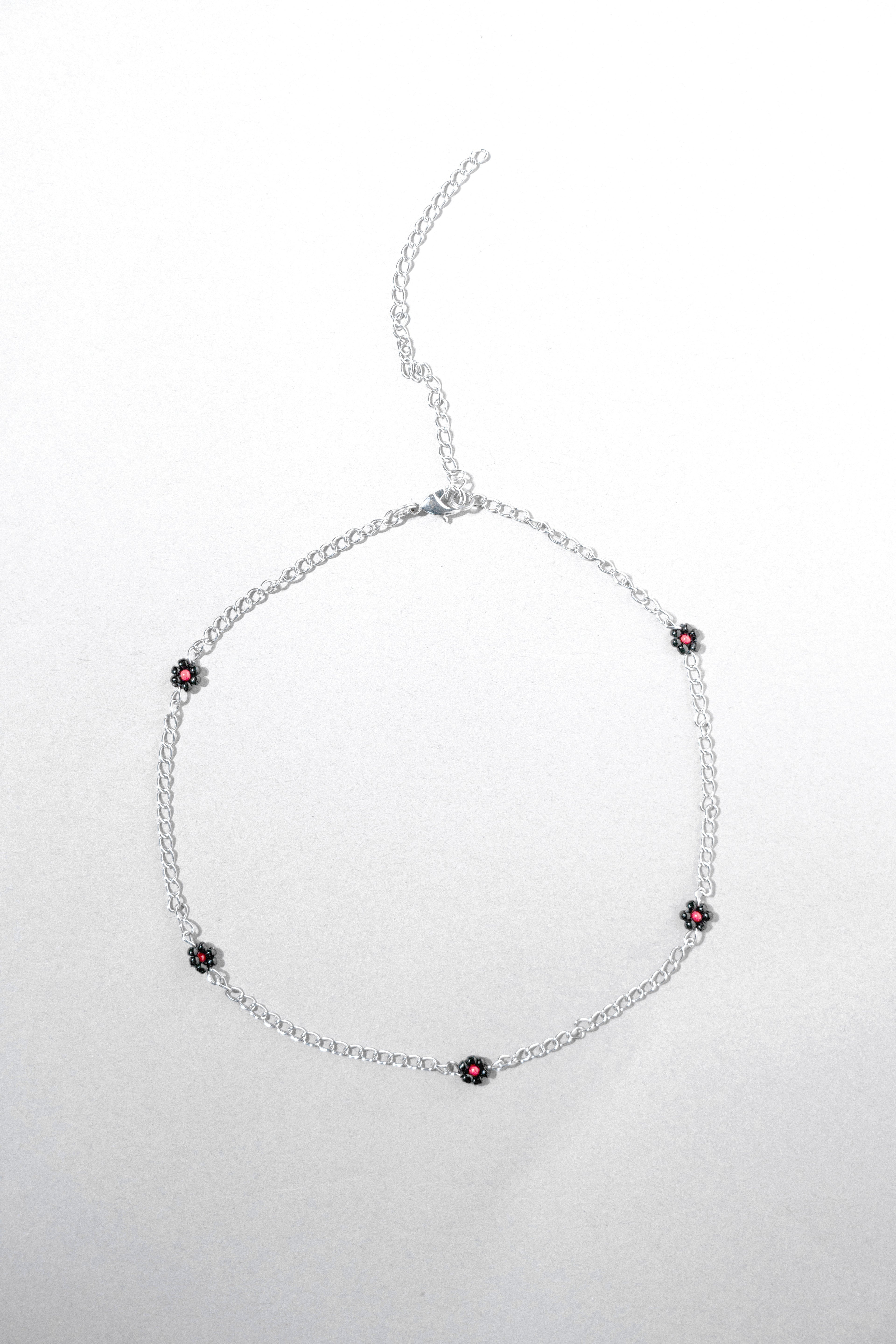 Steel flower necklace