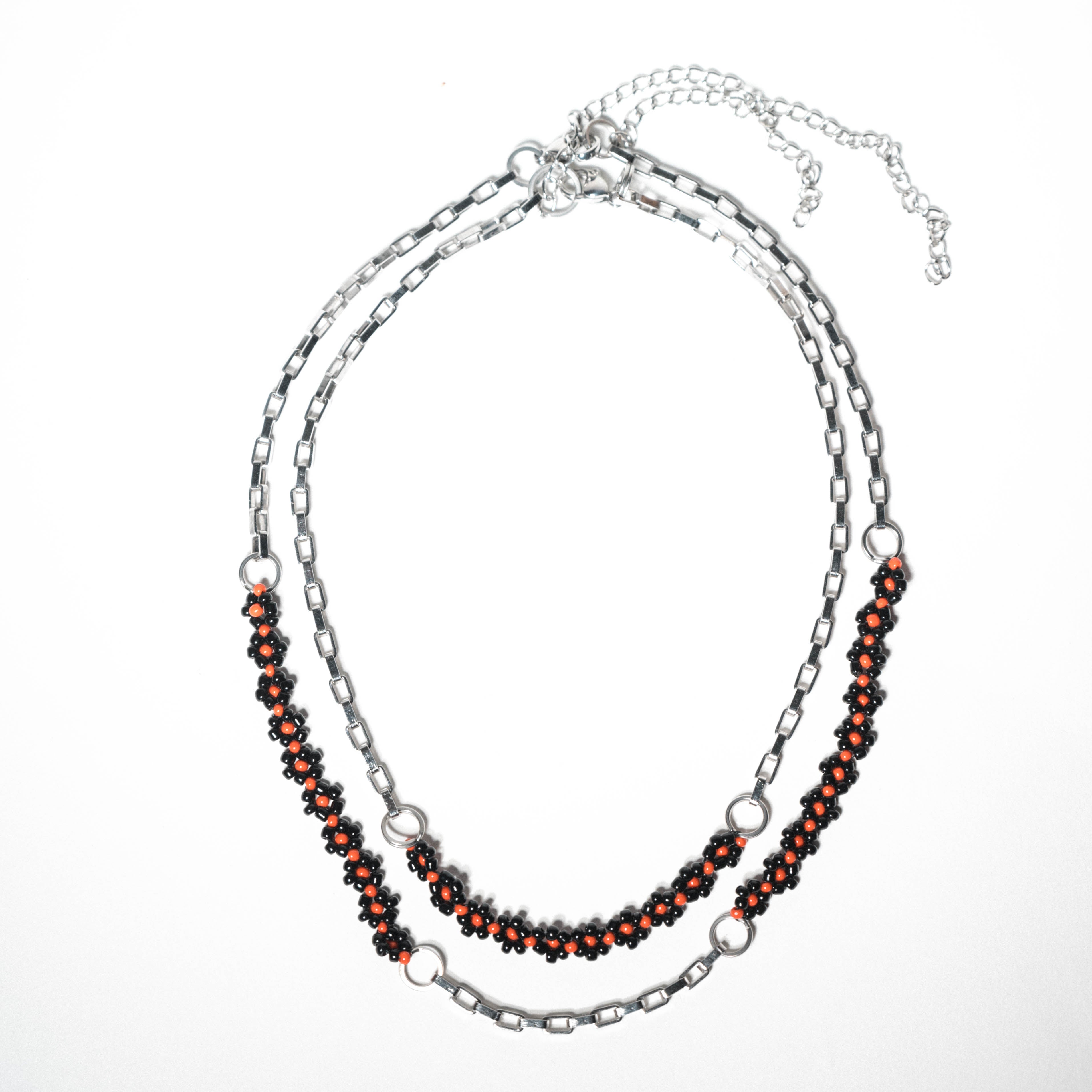 2x square chaine necklace